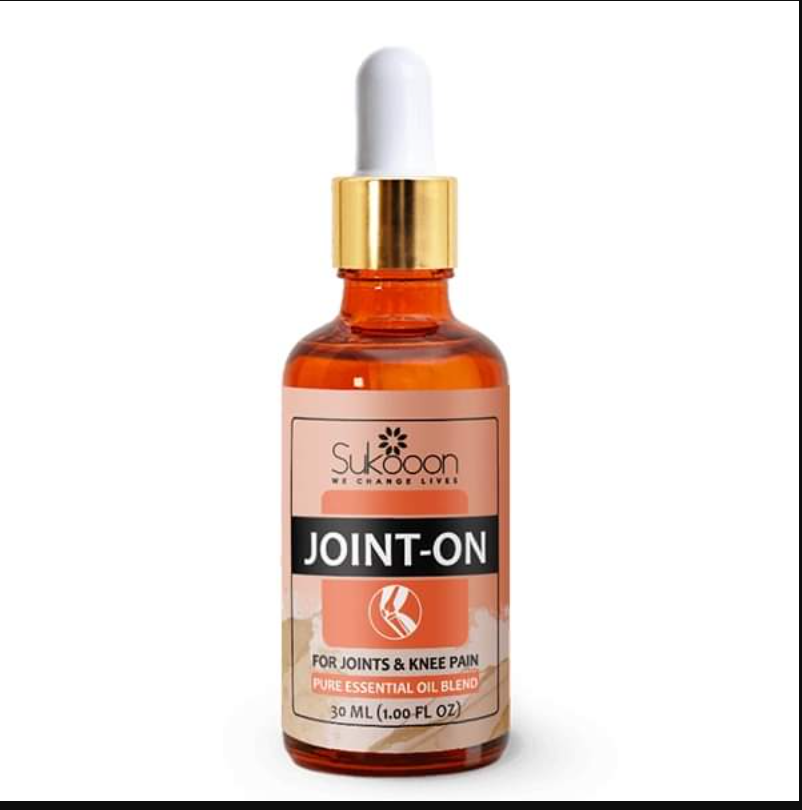 Sukoon Joint On Essential Oil Blend For Pain In Joints, Back Pain, Arthritis Pain, Knee Pain, Tennis Elbow, Strains And Sprains (30ml)